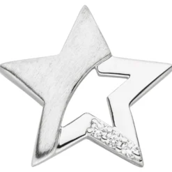 Anhänger Halsschmuck Stern mit Zirkonia 925 Silber modern Damen