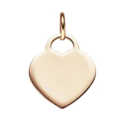Anhänger Herz als Gravurplatte 20x13,3mm aus 585 Gold Rotgold glänzend