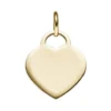 Anhänger Herz als Gravurplatte 20x13,3mm aus 585 Gold Gelbgold glänzend