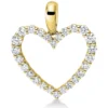 Anhänger Herz aus 750 Gold Gelbgold 26 Diamanten 0,31ct TW-SI 17x14,3mm