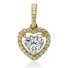 Anhänger Herz aus 750 Gold gelb/weiß 36 Diamanten 0,35ct TW-SI 14,3x8,7mm