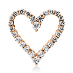 Anhänger Herz aus 750 Gold Rotgold 26 Diamanten 0,31ct TW-SI 13,4x13mm