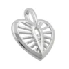 Anhänger Herz mit Zirkonia, 925 Silber, 18x16mm, Silberanhänger, Damen