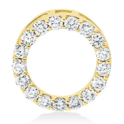 Anhänger Kreis aus 750 Gelbgold 17 Brillanten 0,54ct W-SI 12,8x12,8mm