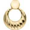 Anhänger Kreis aus 333 Gold Gelbgold 21,5x16,3mm mattiert diamantiert