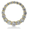Anhänger Kreis aus 750 Gold Gelbgold 18 Brillanten 0,45ct TW-SI Ø13mm