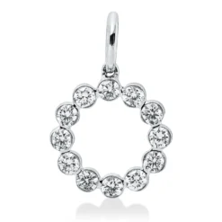 Anhänger Kreis aus 750 Weißgold 12 Brillanten 0,44ct TW-SI 18,2x11,8mm mit Öse