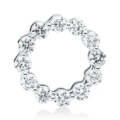 Anhänger Kreis aus 750 Weißgold 12 Brillanten 0,5ct TW-SI 11,8x11,8mm