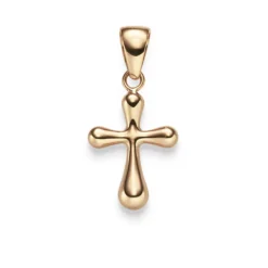 Anhänger Kreuz abgerundet 23,5x12mm aus 750 Gold Rotgold glänzend