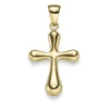 Anhänger Kreuz abgerundet 31,5x17mm aus 585 Gold Gelbgold glänzend