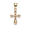 Anhänger Kreuz abgerundet 23,5x12mm aus 585 Gold Rotgold glänzend