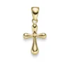 Anhänger Kreuz abgerundet 23,5x12mm aus 750 Gold Gelbgold glänzend
