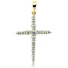 Anhänger Kreuz aus 750 Gelbgold 16 Brillanten 0,28ct TW-SI 21,9x13,8mm mit Öse