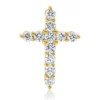 Anhänger Kreuz aus 585 Gelbgold 11 Brillanten 0,52ct W-SI/PI 17,5x12,8mm