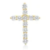 Anhänger Kreuz aus 750 Gelbgold 11 Brillanten 0,83ct W-SI 19,9x14,2mm