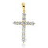 Anhänger Kreuz aus 750 Gelbgold 11 Brillanten 1,48ct F-VSI/SI 31,6x17,3mm mit Öse