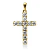 Anhänger Kreuz aus 750 Gelbgold 11 Brillanten 1,57ct TW-VSI/SI 31,6x18mm mit Öse