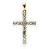 Anhänger Kreuz aus 750 Gelbgold 11 Brillanten 1,5ct TW-VSI/SI 33,1x18,6mm mit Öse