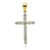 Anhänger Kreuz aus 750 Gelbgold 12 Diamanten 0,79ct TW-SI 29,5x14,6mm mit Öse