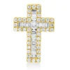 Anhänger Kreuz aus 750 Gold Gelbgold 65 Diamanten 0,35ct TW-SI 16x11mm