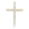 Anhänger Kreuz aus 750 Gold Gelbgold 16 Brillanten 1,18ct TW-SI 27x19mm