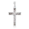 Anhänger Kreuz aus 750 Gold Weißgold 68 Diamanten 1,05ct 34,4x18,2mm mit Öse