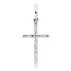 Anhänger Kreuz aus 750 Gold Weißgold 21 Diamanten 0,05ct TW-SI 21x9,7mm mit Öse