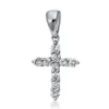 Anhänger Kreuz aus 750 Weißgold 10 Brillanten 0,1ct TW-SI 13,3x7,2mm mit Öse