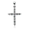 Anhänger Kreuz aus 750 Weißgold 11 Brillanten 0,45ct TW-SI 23,4x13,4mm mit Öse