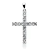 Anhänger Kreuz aus 750 Weißgold 15 Brillanten 1,5ct TW-VSI/SI 35,5x22,3mm
