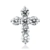 Anhänger Kreuz aus 750 Weißgold 6 Brillanten 0,62ct W-SI 12,8x9,9mm