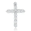Anhänger Kreuz aus 750 Weißgold 11 Brillanten 3,67ct F-VSI/SI 31,5x22,7mm