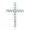 Anhänger Kreuz aus 750 Weißgold 16 Brillanten 0,05ct W-SI 9,9x6,9mm