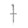 Anhänger Kreuz aus 750 Weißgold 20 Brillanten 0,04ct TW-SI 12,2x6,5mm mit Öse