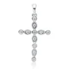 Anhänger Kreuz aus 750 Weißgold 11 Brillanten 0,16ct TW-SI 27,5x15,1mm mit Öse