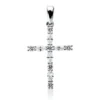 Anhänger Kreuz aus 750 Weißgold 11 Diamanten 0,5ct TW-VSI/SI 27,9x15,4mm mit Öse