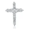 Anhänger Kreuz aus 585 Weißgold 11 Diamanten 0,34ct W-SI/PI 14,8x11mm