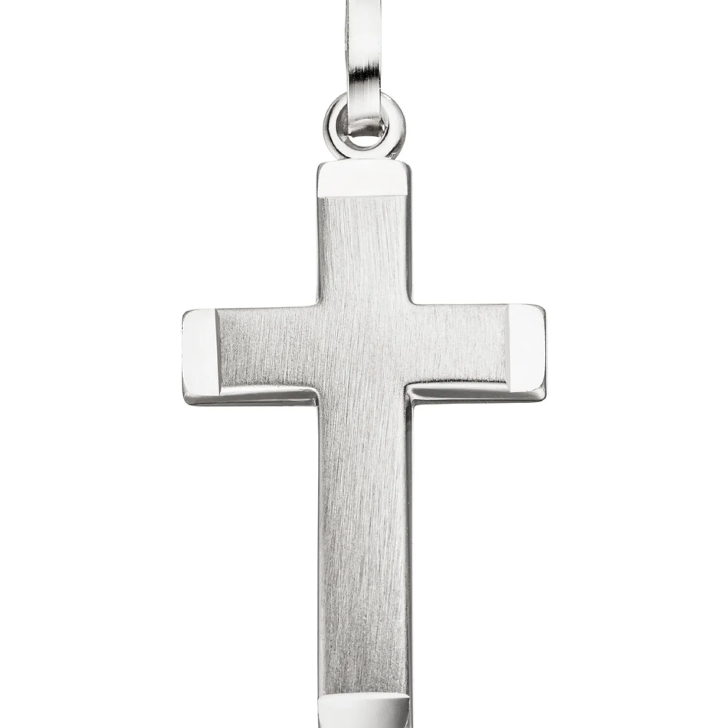 Anhänger Kreuz Kreuzanhänger Silberanhänger Silberkreuz 28,4x15,5mm, 925 Silber