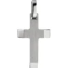 Anhänger Kreuz 25x14,9mm aus Edelstahl teilmattiert teilglänzend Kreuzanhänger