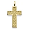 Anhänger Kreuz 36,5x20mm aus 585 Gold Gelbgold mit Struktur-Muster massiv