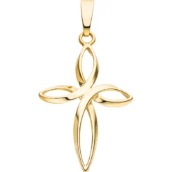 Anhänger Kreuz 31,7x19,5mm aus 375 Gold Gelbgold glänzend Goldanhänger