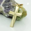 Anhänger Kreuz 21x13mm Mitte winklig ausgeformt 9Kt 375 Gold Gelbgold glänzend