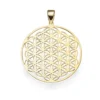 Anhänger Lebensblume mit Ornament 24,5mm 585 Gold Gelbgold rund Halsschmuck