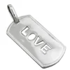 Anhänger Love aus 925 Silber, glänzend, rhodiniert, 32x16mm, Damen