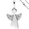Anhänger mit Halskette Engel Schutzengel mit Zirkonia 925 Silber 38cm für Kinder