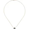 Anhänger mit Kette 42cm graue Tahiti-Perle & Diamant 0.08Ct & 585 Gold