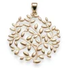 Anhänger mit Ranken Ornament Olivenzweig 34x28mm aus 585 Gold Rotgold