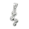 Anhänger mit 4 Zirkonia weiß 12x6mm aus 925 Silber rhodiniert glänzend