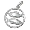 Anhänger 15mm Silberanhänger Sternzeichen Fische 925 Echtsilber für Damen
