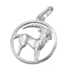 Anhänger 15mm Silberanhänger Sternzeichen Steinbock 925 Silber Damen